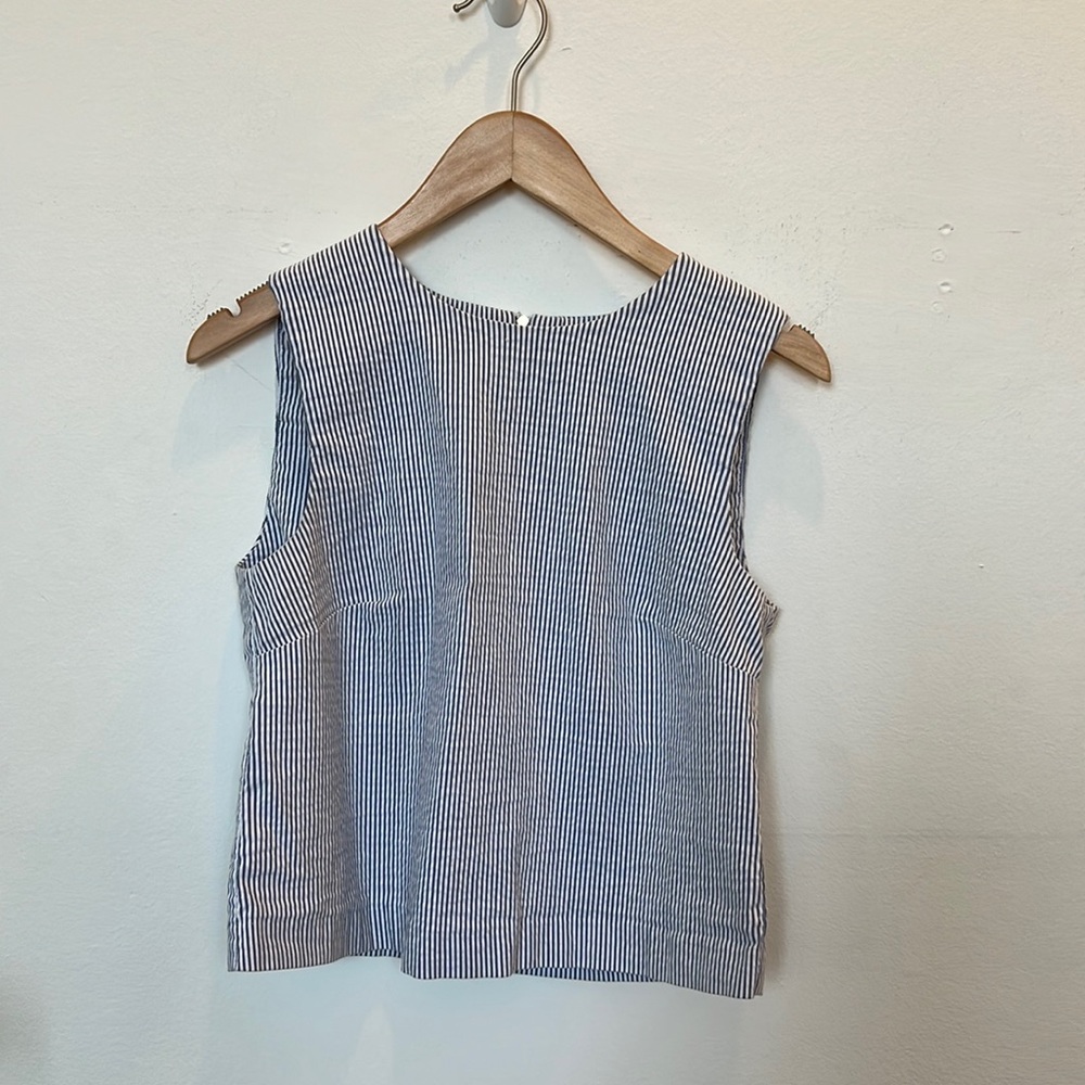 Summer Top blue and white stripes